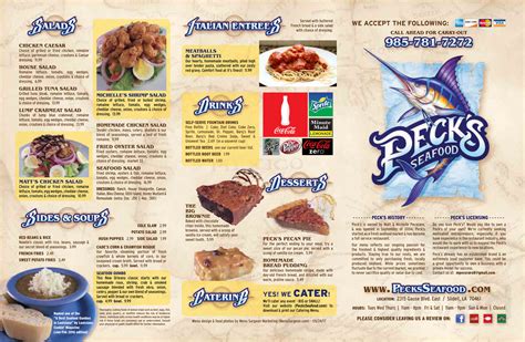 Peck's seafood - Peck's Seafood. We’ve created a fantastic business opportunity that harnesses the billion dollar global seafood market — expected to reach $134 billion by 2026 — within a simpleto-operate, profitable business model. Gain a strong brand that is built upon top quality, fresh hand-battered seafood dripping with flavor that sets us apart.